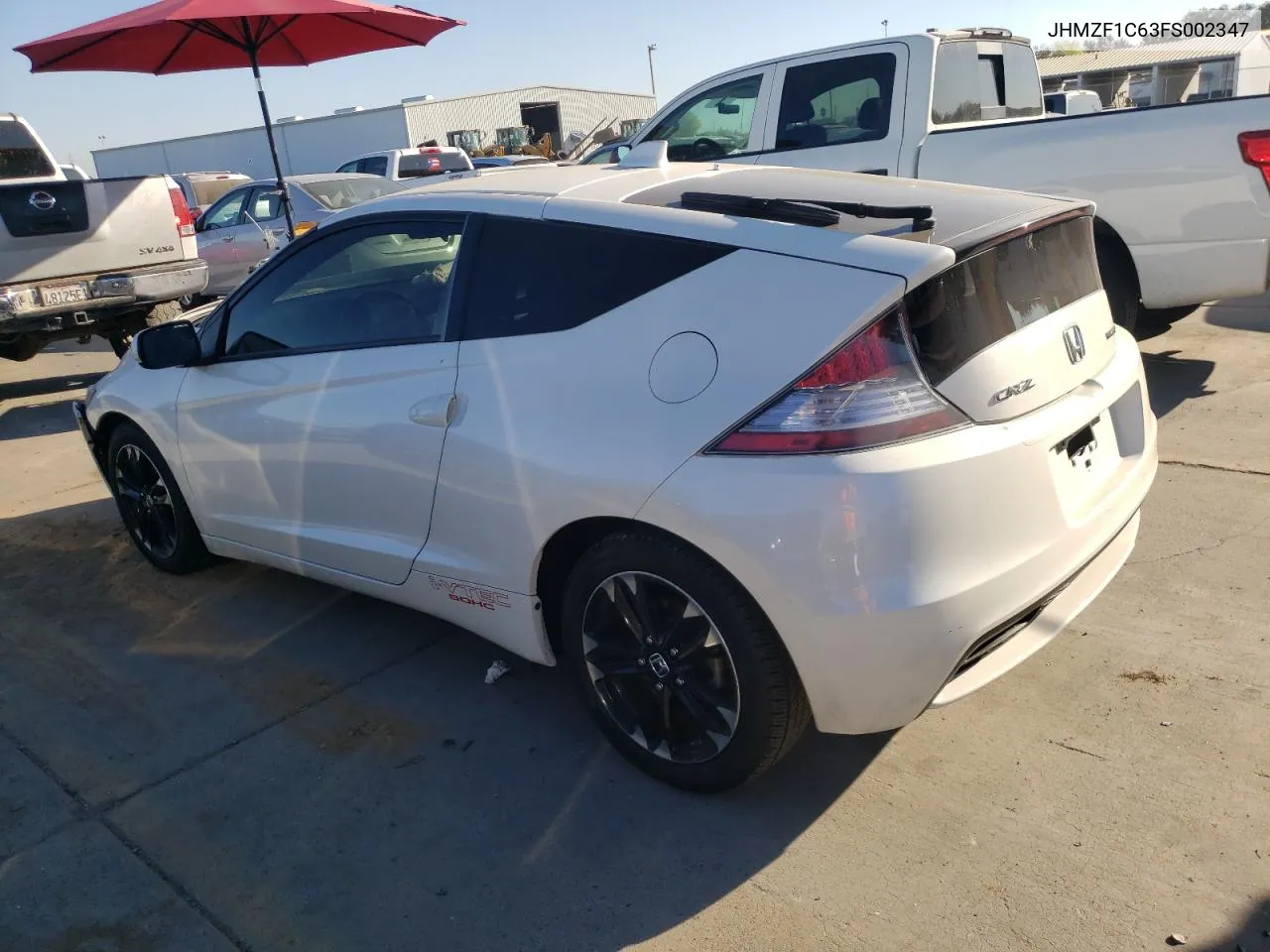 2015 Honda Cr-Z Ex VIN: JHMZF1C63FS002347 Lot: 73338854