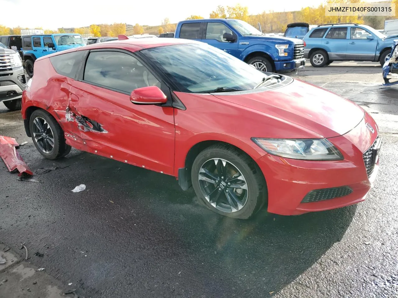 2015 Honda Cr-Z VIN: JHMZF1D40FS001315 Lot: 77834054