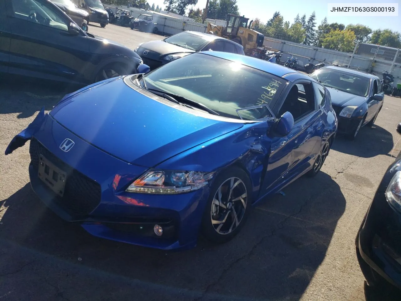 2016 Honda Cr-Z Ex VIN: JHMZF1D63GS000193 Lot: 74496894