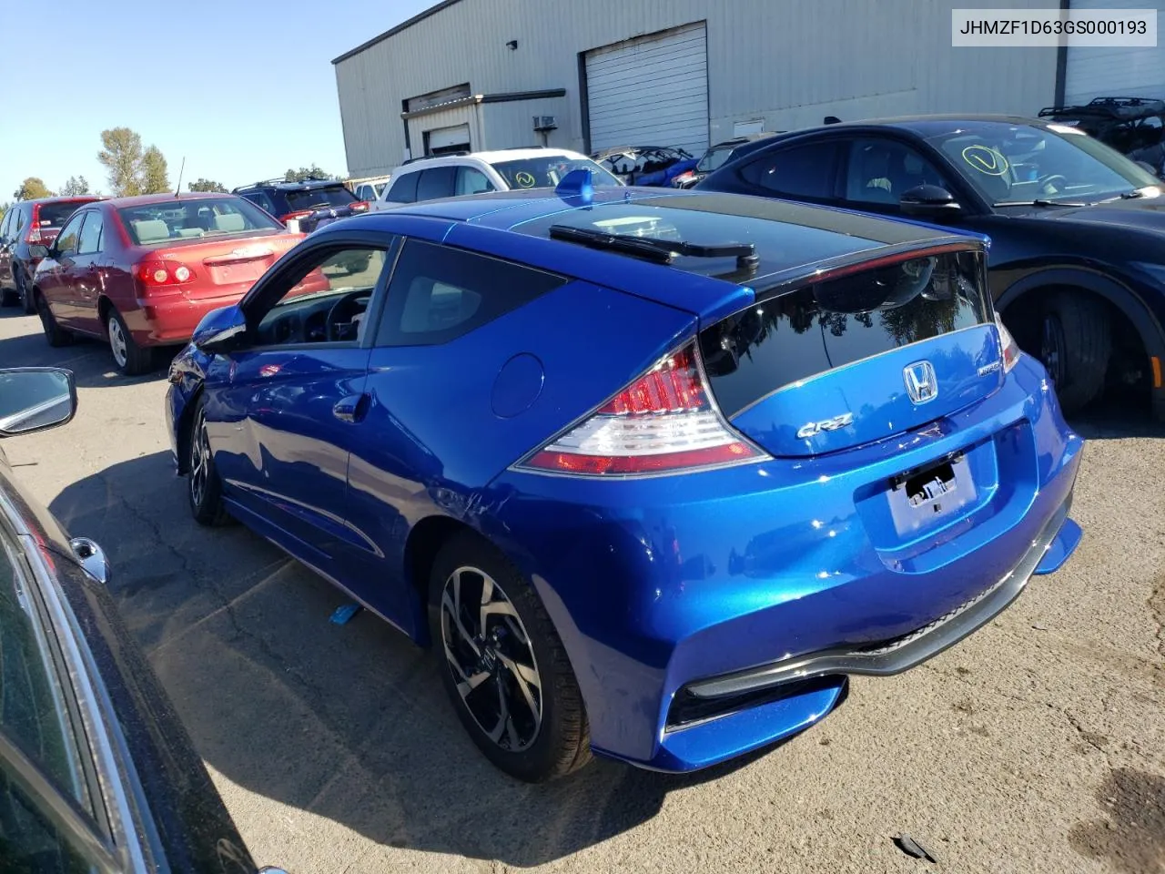 2016 Honda Cr-Z Ex VIN: JHMZF1D63GS000193 Lot: 74496894