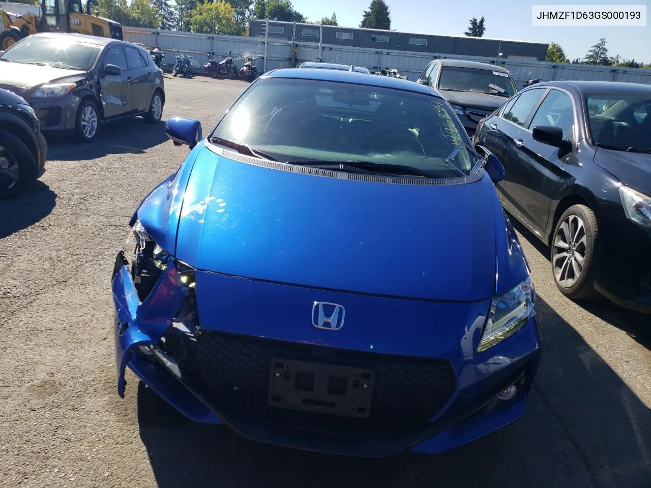 2016 Honda Cr-Z Ex VIN: JHMZF1D63GS000193 Lot: 74496894