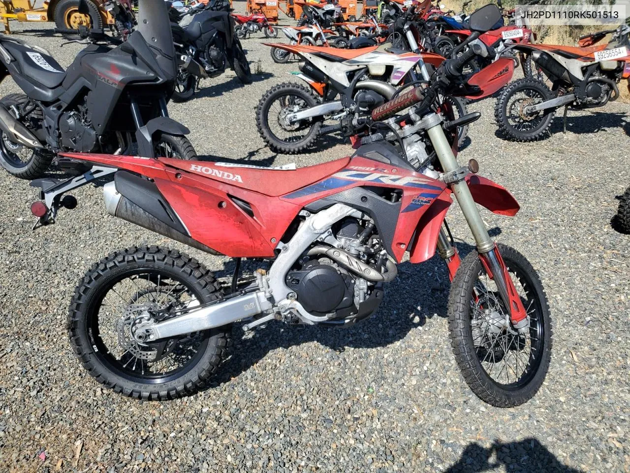 2024 Honda Crf450 Rl VIN: JH2PD1110RK501513 Lot: 69259014