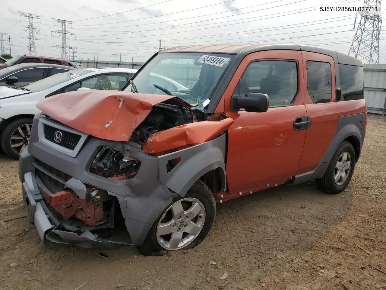 2003 Honda Element Ex VIN: 5J6YH28563L027711 Lot: 63489064