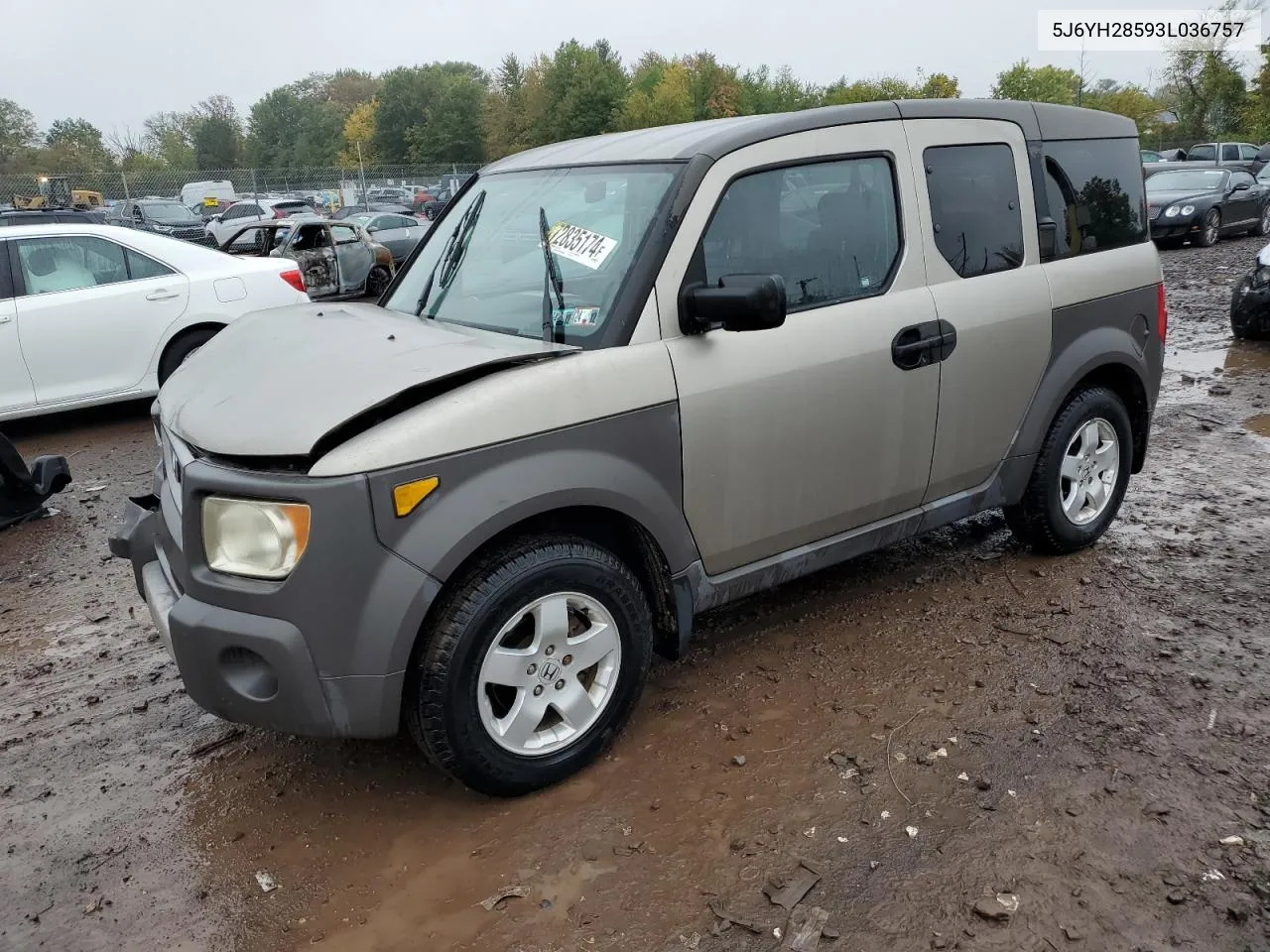 2003 Honda Element Ex VIN: 5J6YH28593L036757 Lot: 72835174