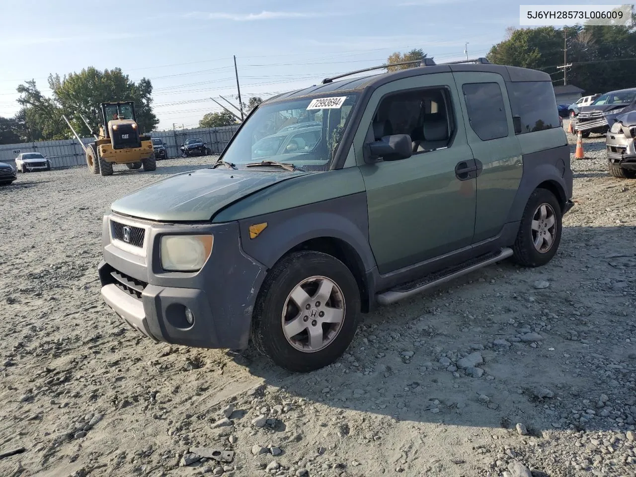 2003 Honda Element Ex VIN: 5J6YH28573L006009 Lot: 72993694