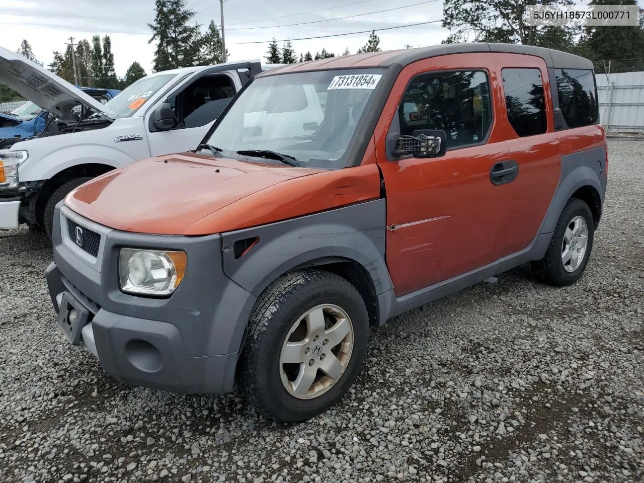 2003 Honda Element Ex VIN: 5J6YH18573L000771 Lot: 73131854