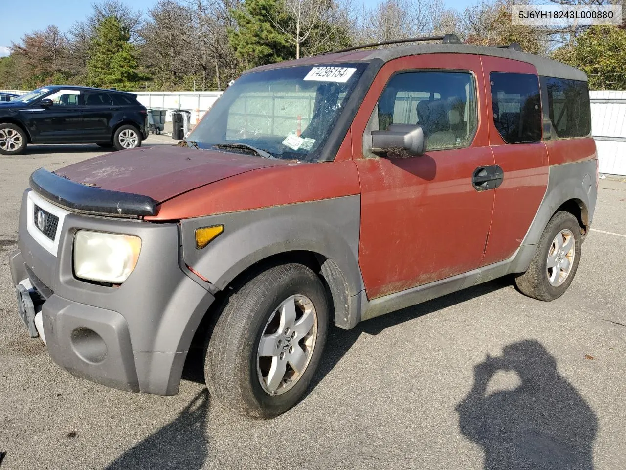 2003 Honda Element Dx VIN: 5J6YH18243L000880 Lot: 74296154