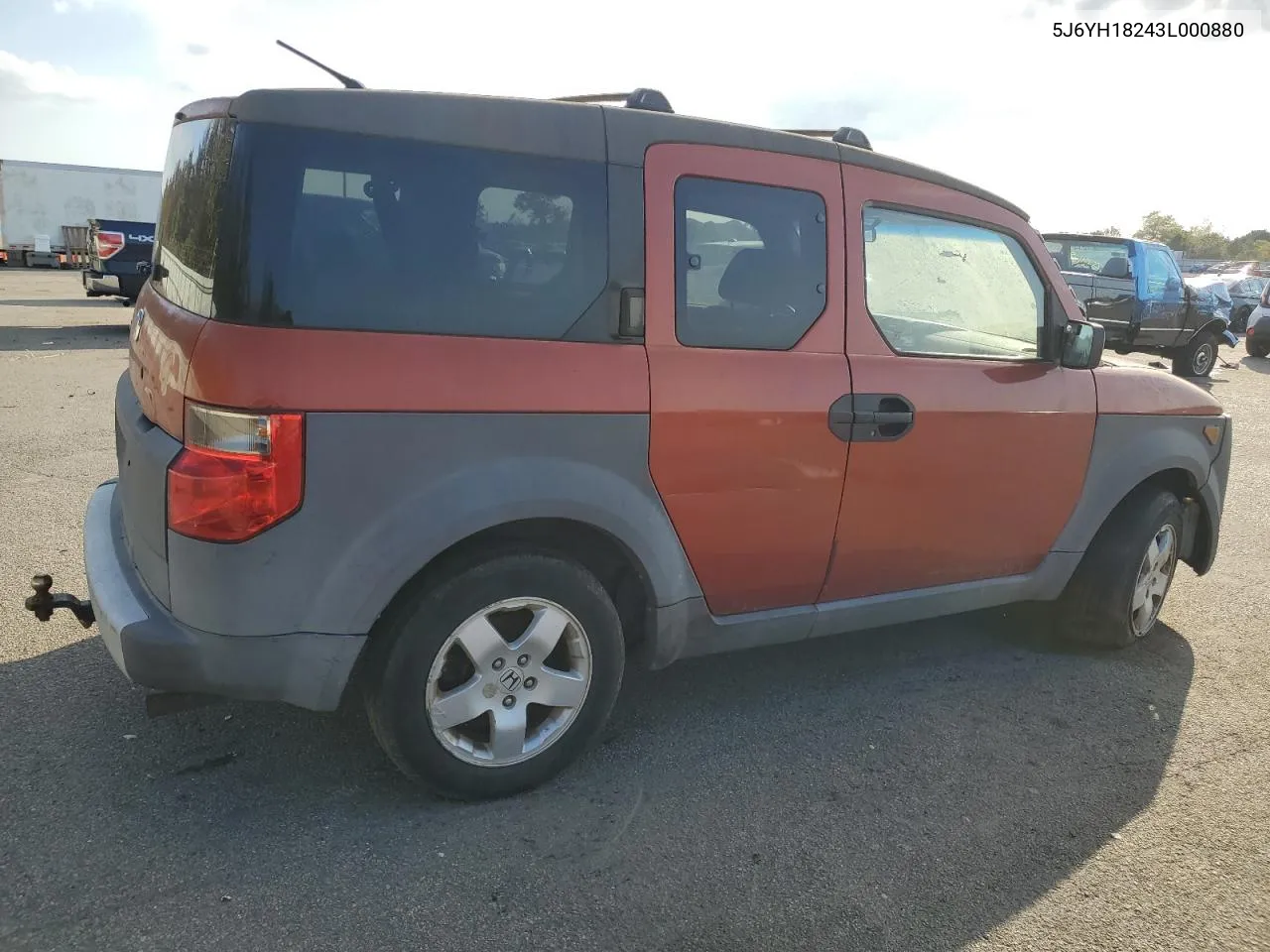 2003 Honda Element Dx VIN: 5J6YH18243L000880 Lot: 74296154