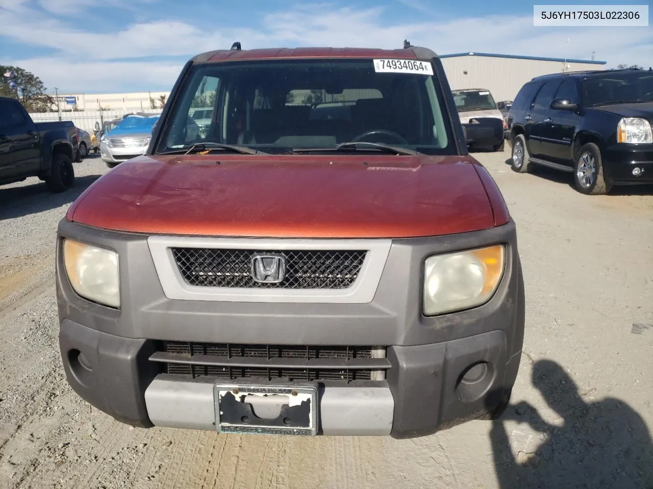 2003 Honda Element Ex VIN: 5J6YH17503L022306 Lot: 74934064