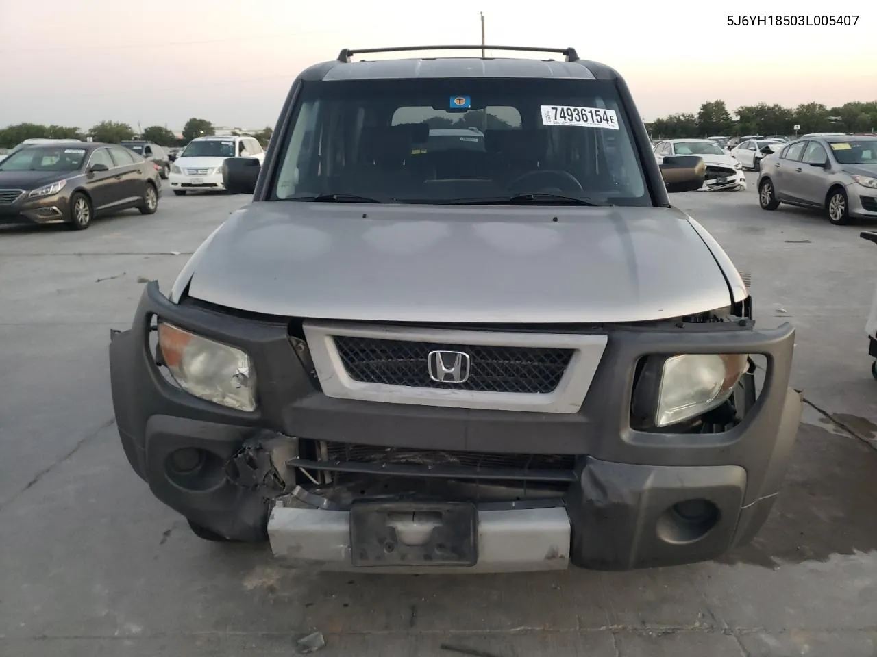 2003 Honda Element Ex VIN: 5J6YH18503L005407 Lot: 74936154