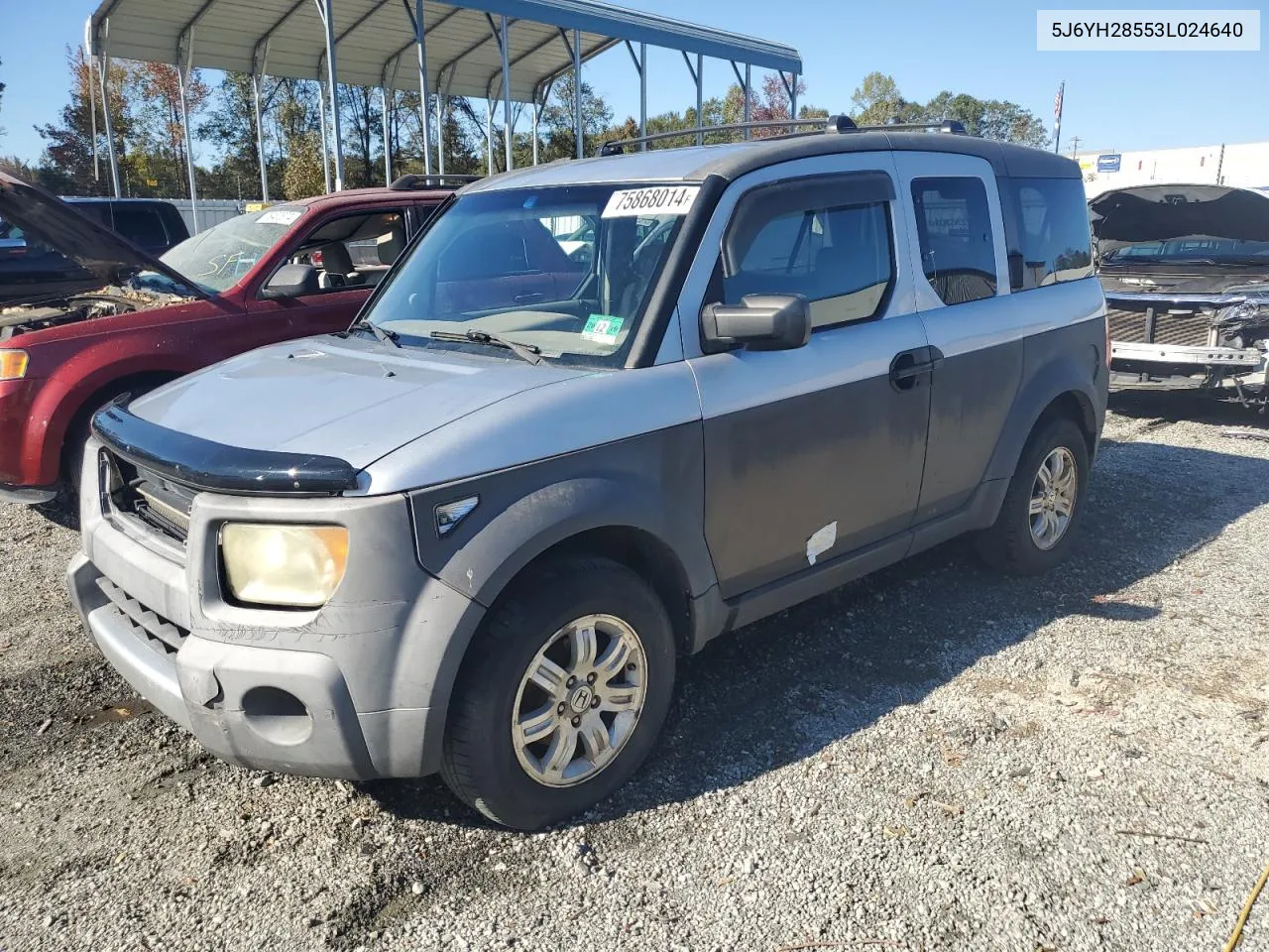 2003 Honda Element Ex VIN: 5J6YH28553L024640 Lot: 75868014