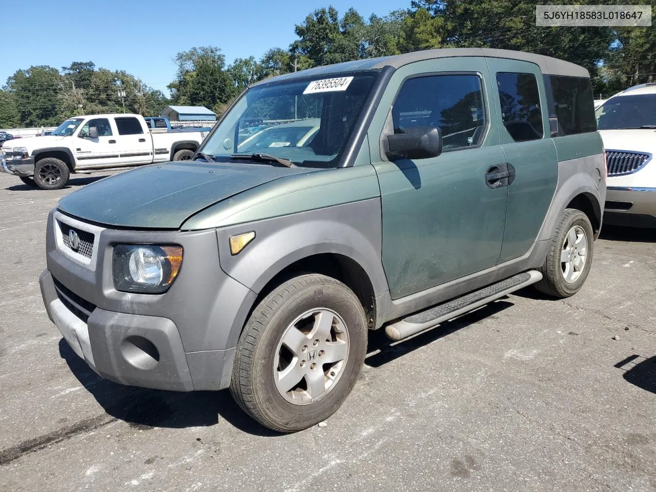 2003 Honda Element Ex VIN: 5J6YH18583L018647 Lot: 76395504