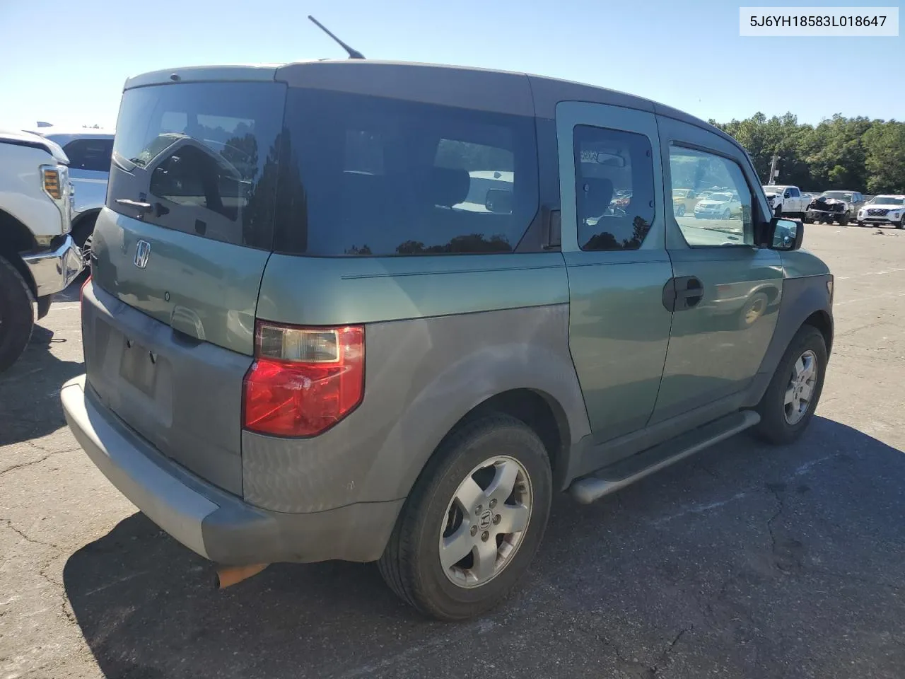 2003 Honda Element Ex VIN: 5J6YH18583L018647 Lot: 76395504