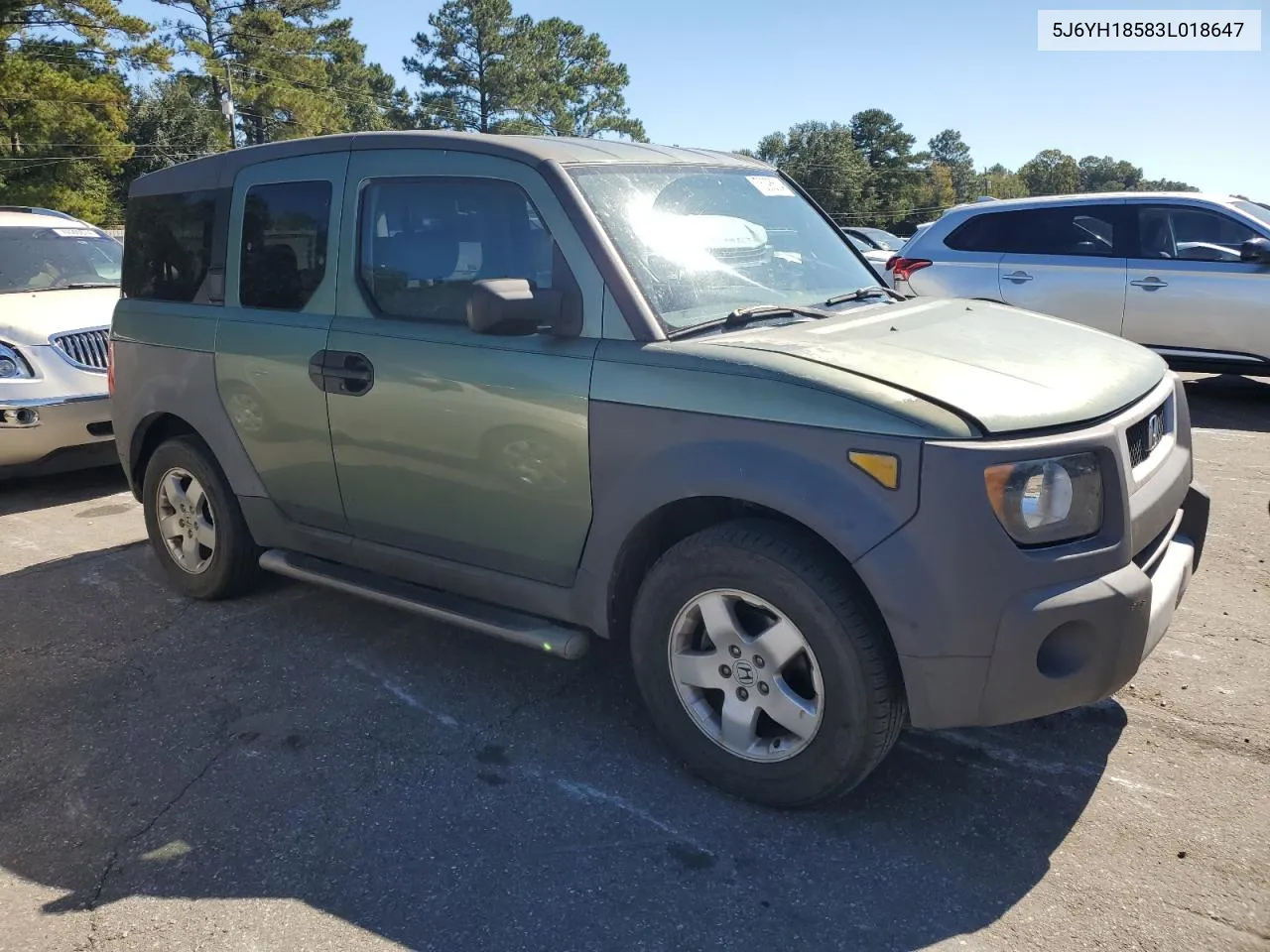 2003 Honda Element Ex VIN: 5J6YH18583L018647 Lot: 76395504