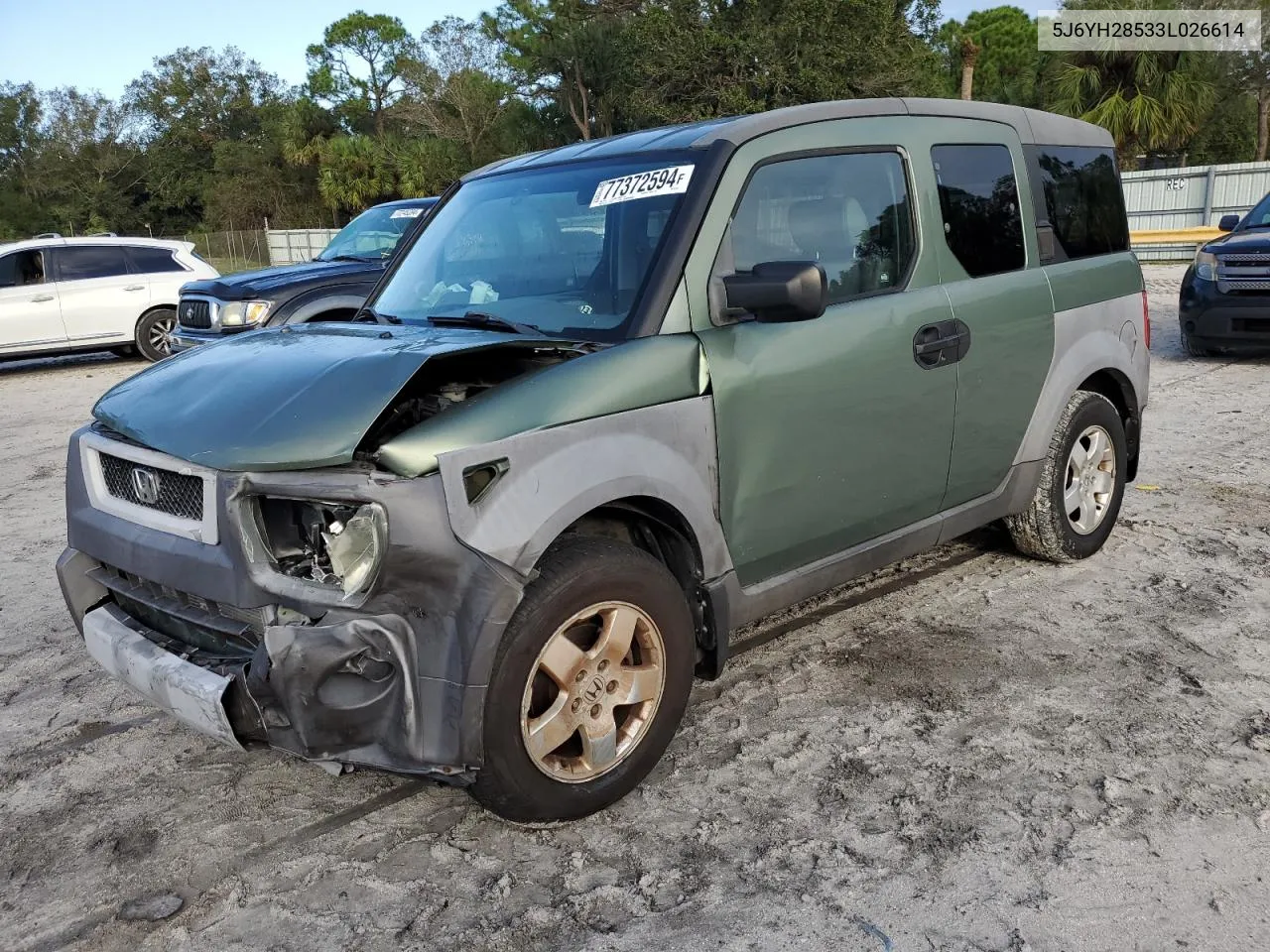 2003 Honda Element Ex VIN: 5J6YH28533L026614 Lot: 77372594