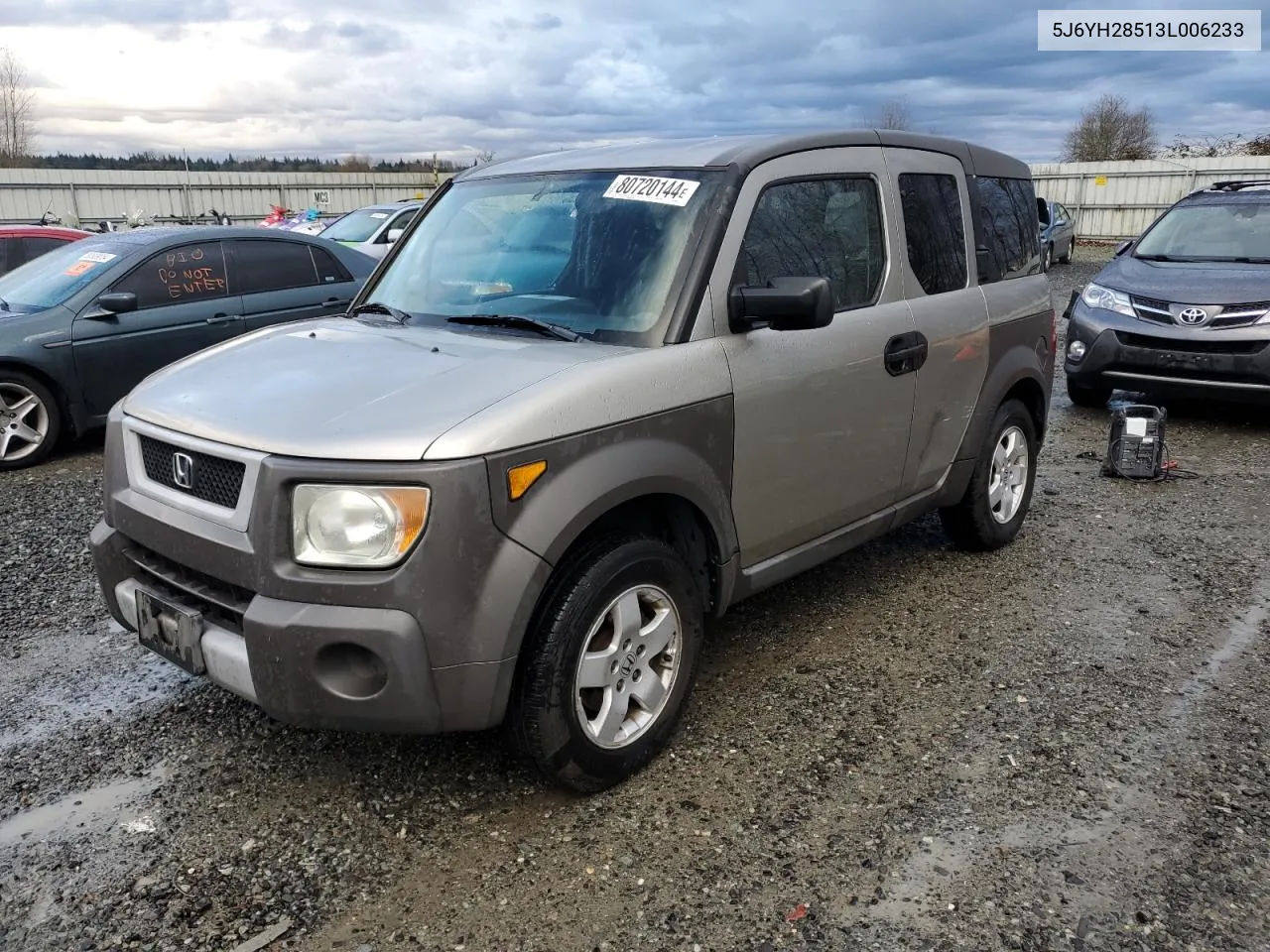 2003 Honda Element Ex VIN: 5J6YH28513L006233 Lot: 80720144