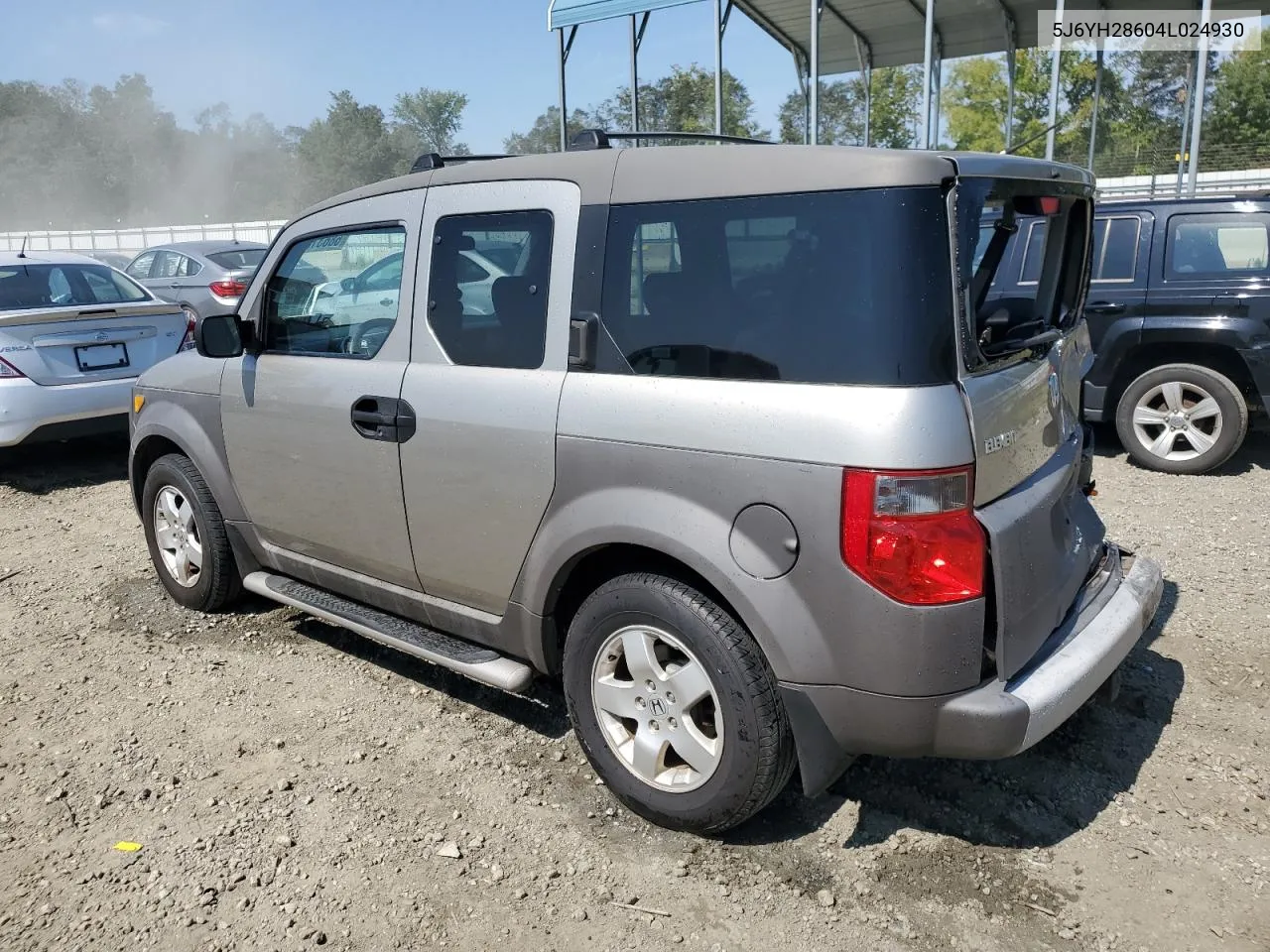 5J6YH28604L024930 2004 Honda Element Ex