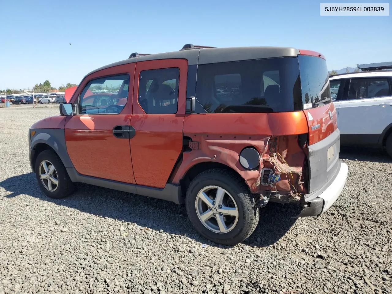 2004 Honda Element Ex VIN: 5J6YH28594L003839 Lot: 73600454