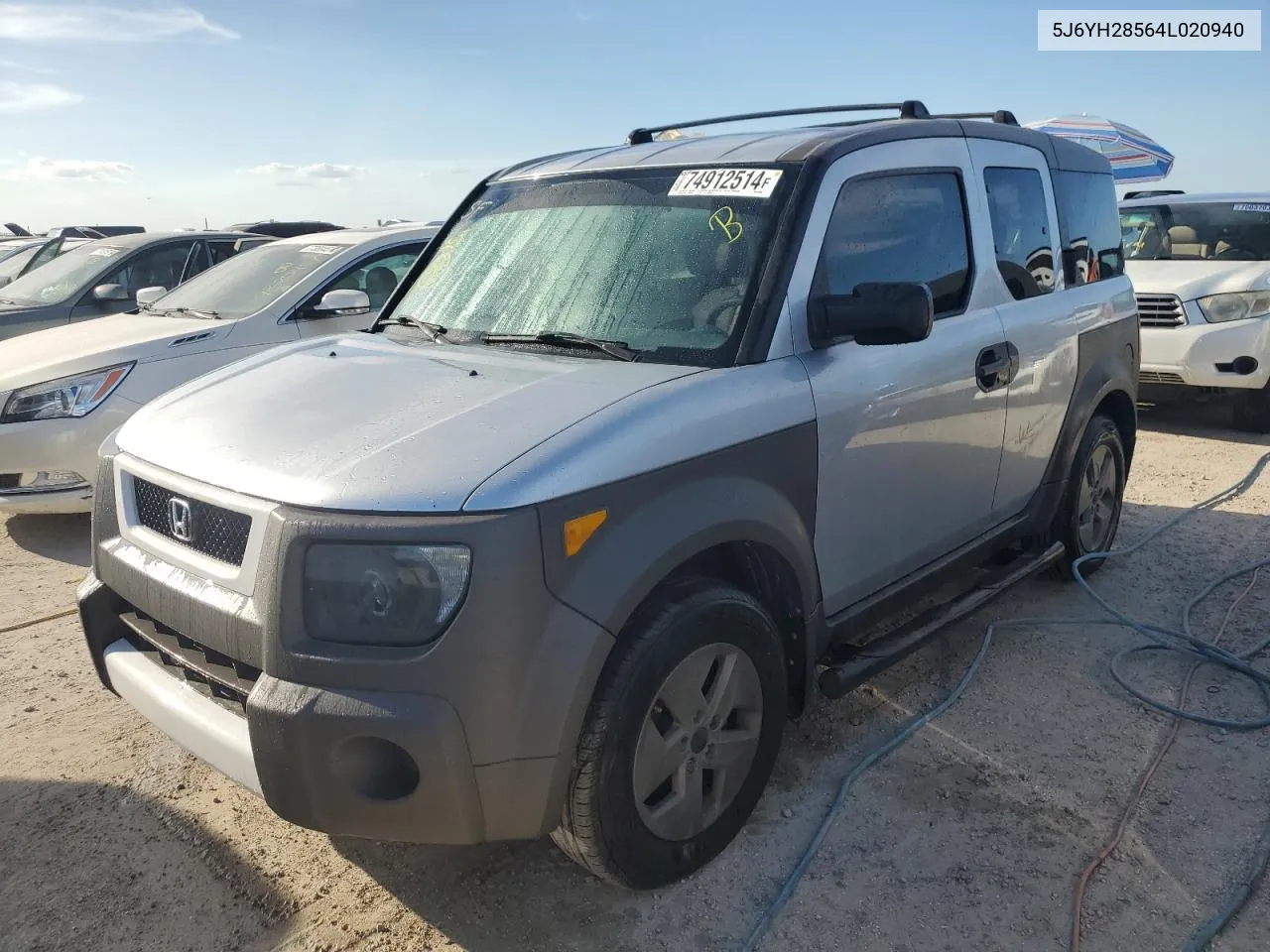 2004 Honda Element Ex VIN: 5J6YH28564L020940 Lot: 74912514