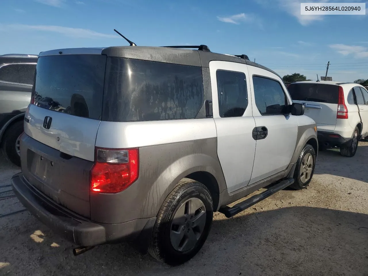 2004 Honda Element Ex VIN: 5J6YH28564L020940 Lot: 74912514