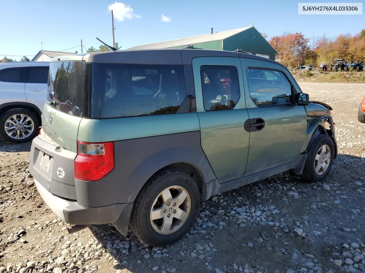 2004 Honda Element Ex VIN: 5J6YH276X4L035306 Lot: 75327354