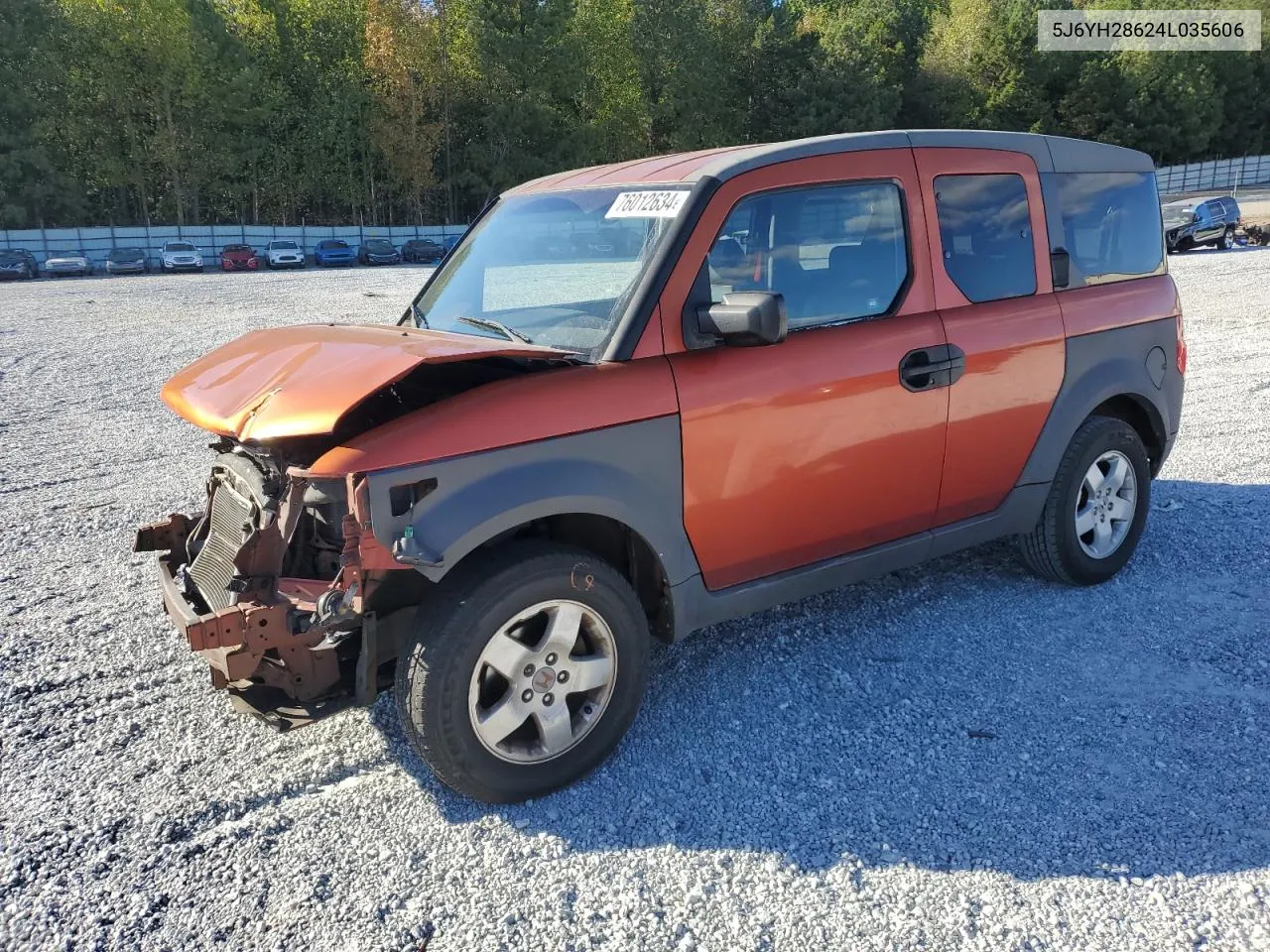 2004 Honda Element Ex VIN: 5J6YH28624L035606 Lot: 76012634