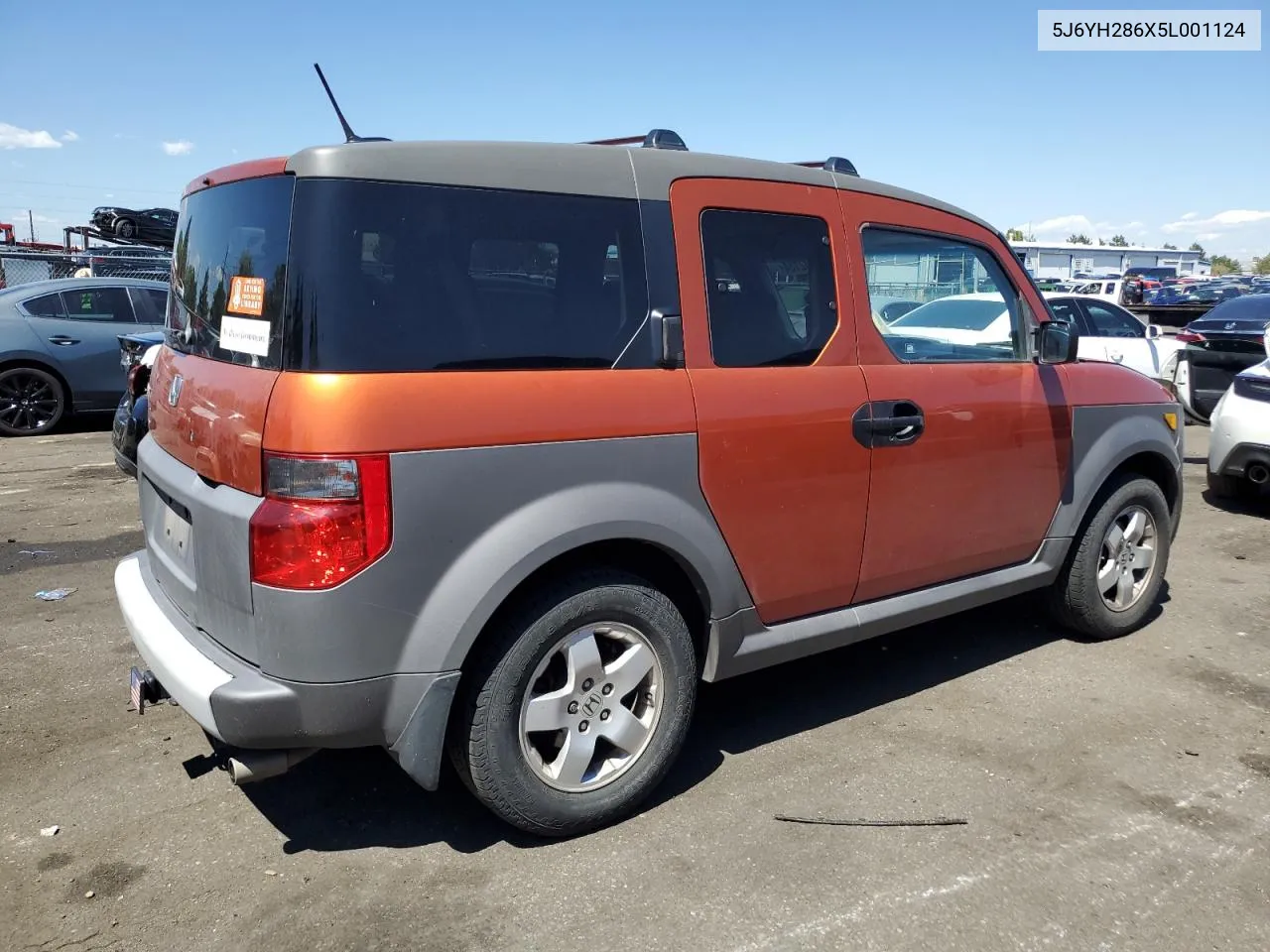 2005 Honda Element Ex VIN: 5J6YH286X5L001124 Lot: 67042184