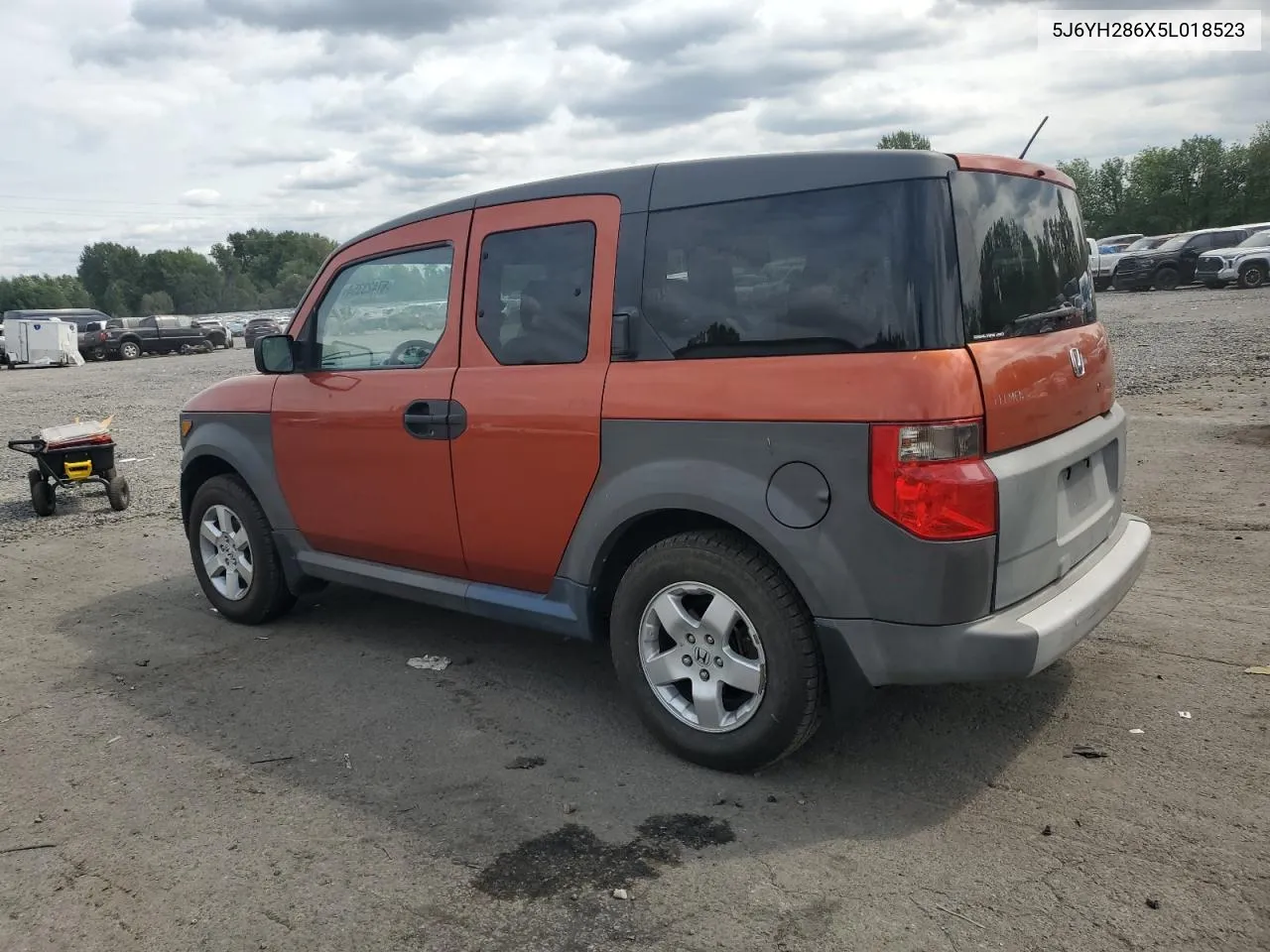 2005 Honda Element Ex VIN: 5J6YH286X5L018523 Lot: 67423354