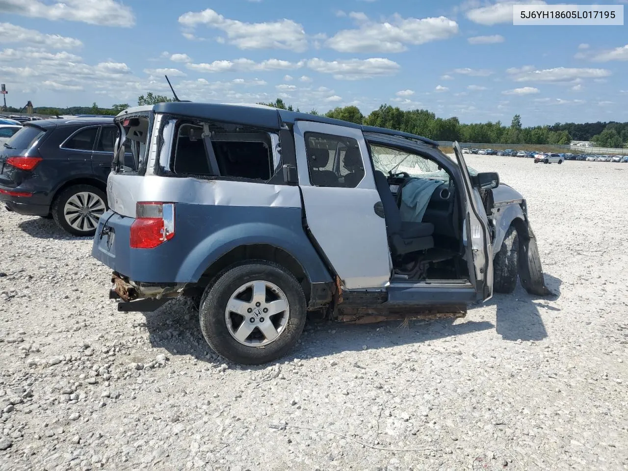 2005 Honda Element Ex VIN: 5J6YH18605L017195 Lot: 67747414