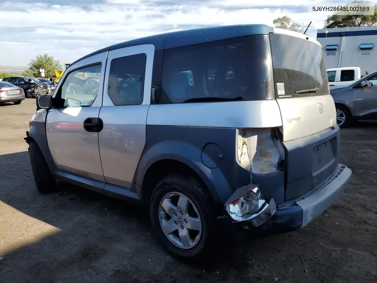 2005 Honda Element Ex VIN: 5J6YH28645L002589 Lot: 68941094