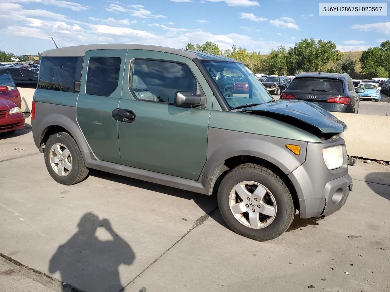 2005 Honda Element Ex VIN: 5J6YH28675L020567 Lot: 70057244