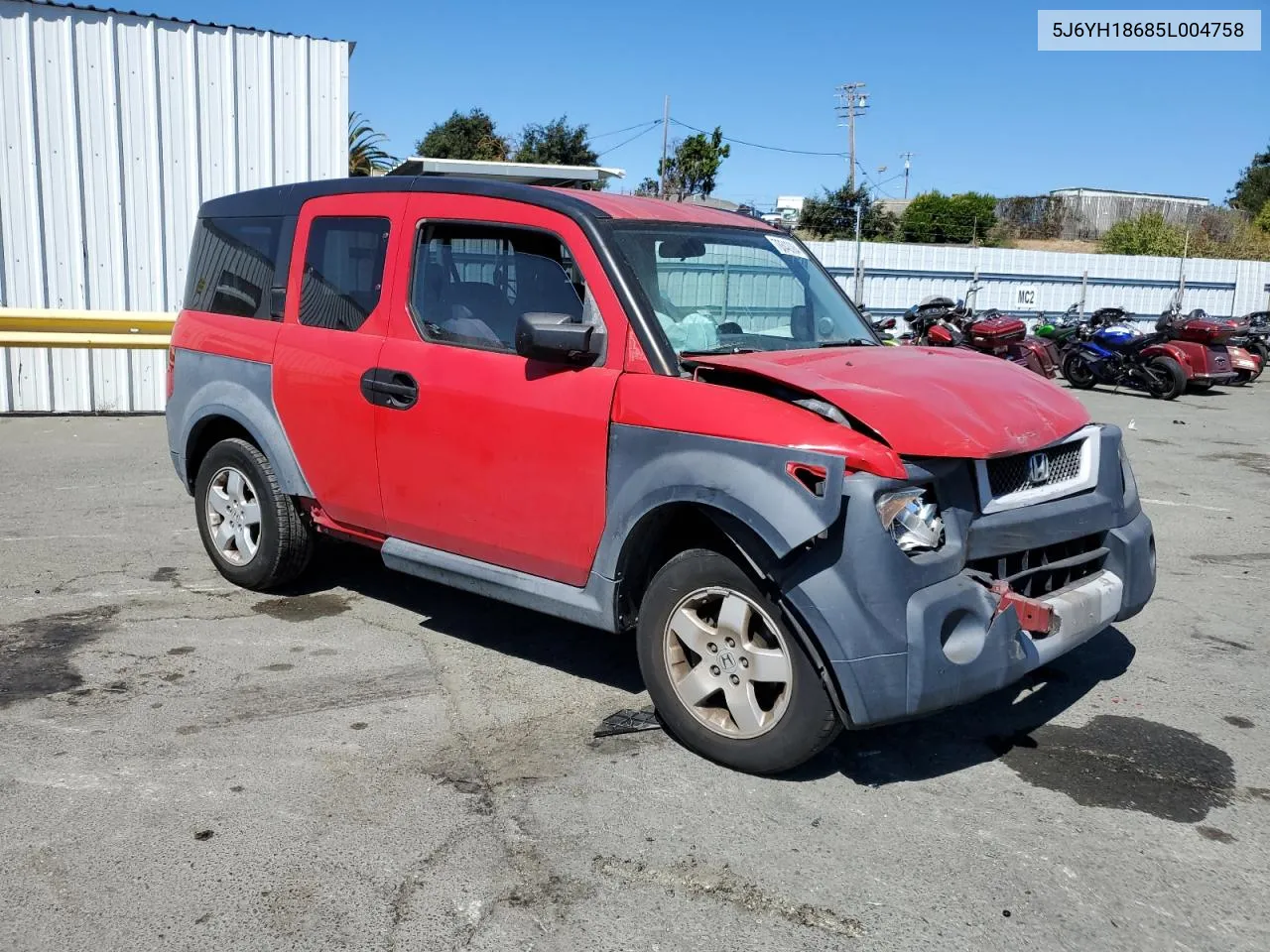 2005 Honda Element Ex VIN: 5J6YH18685L004758 Lot: 70340084