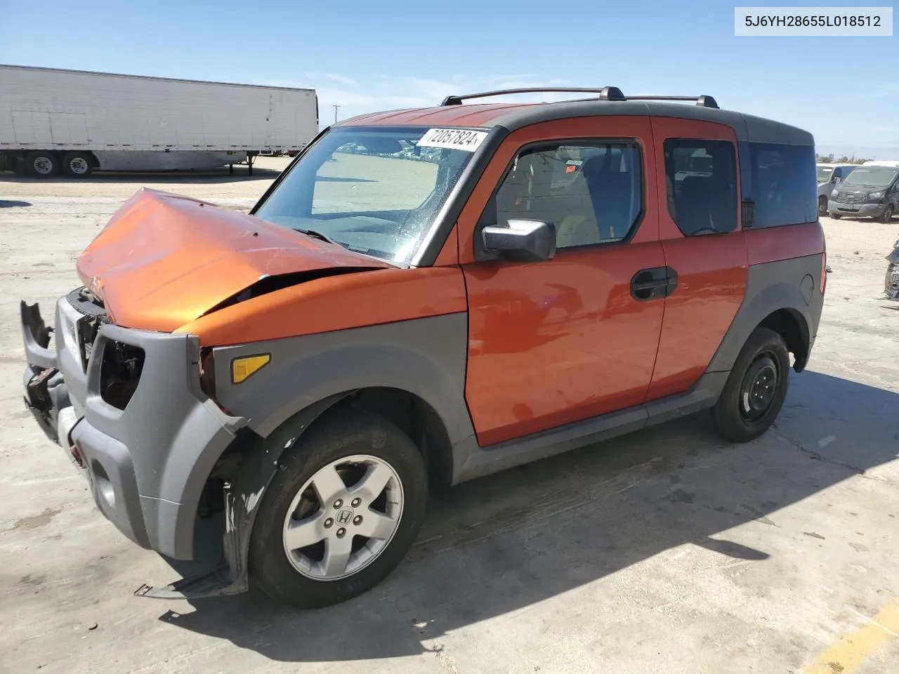 2005 Honda Element Ex VIN: 5J6YH28655L018512 Lot: 72057824