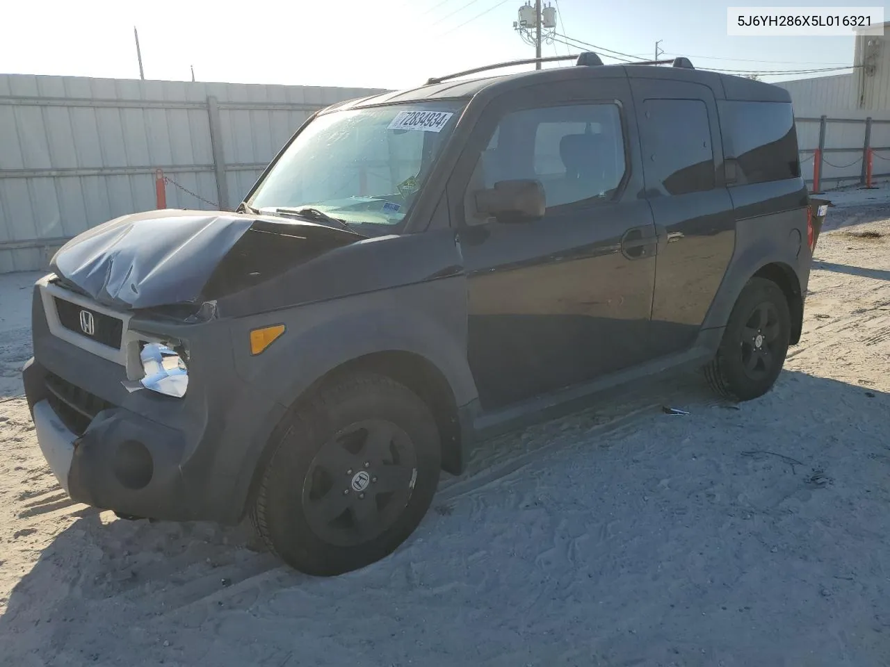 2005 Honda Element Ex VIN: 5J6YH286X5L016321 Lot: 72834934