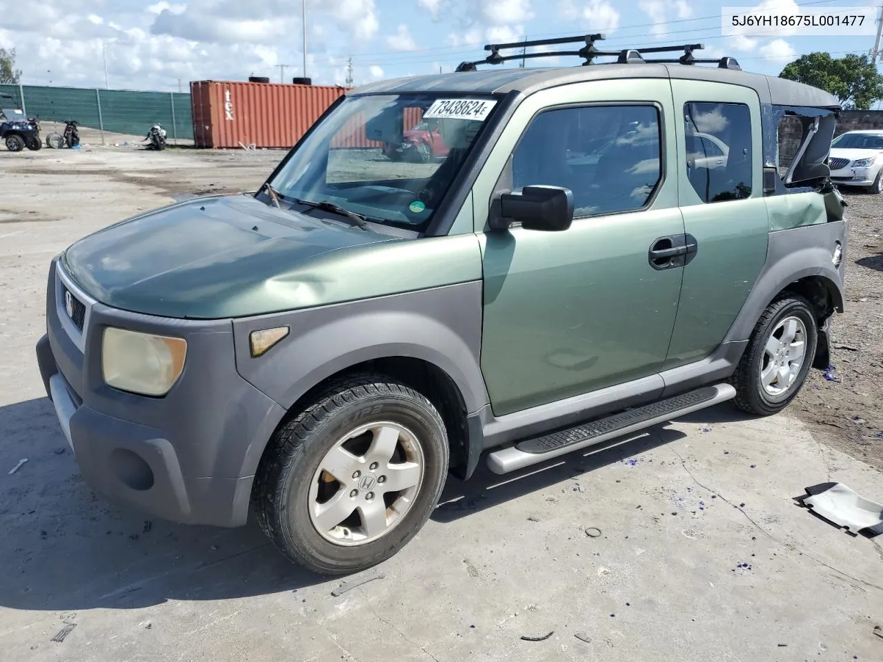 2005 Honda Element Ex VIN: 5J6YH18675L001477 Lot: 73438624