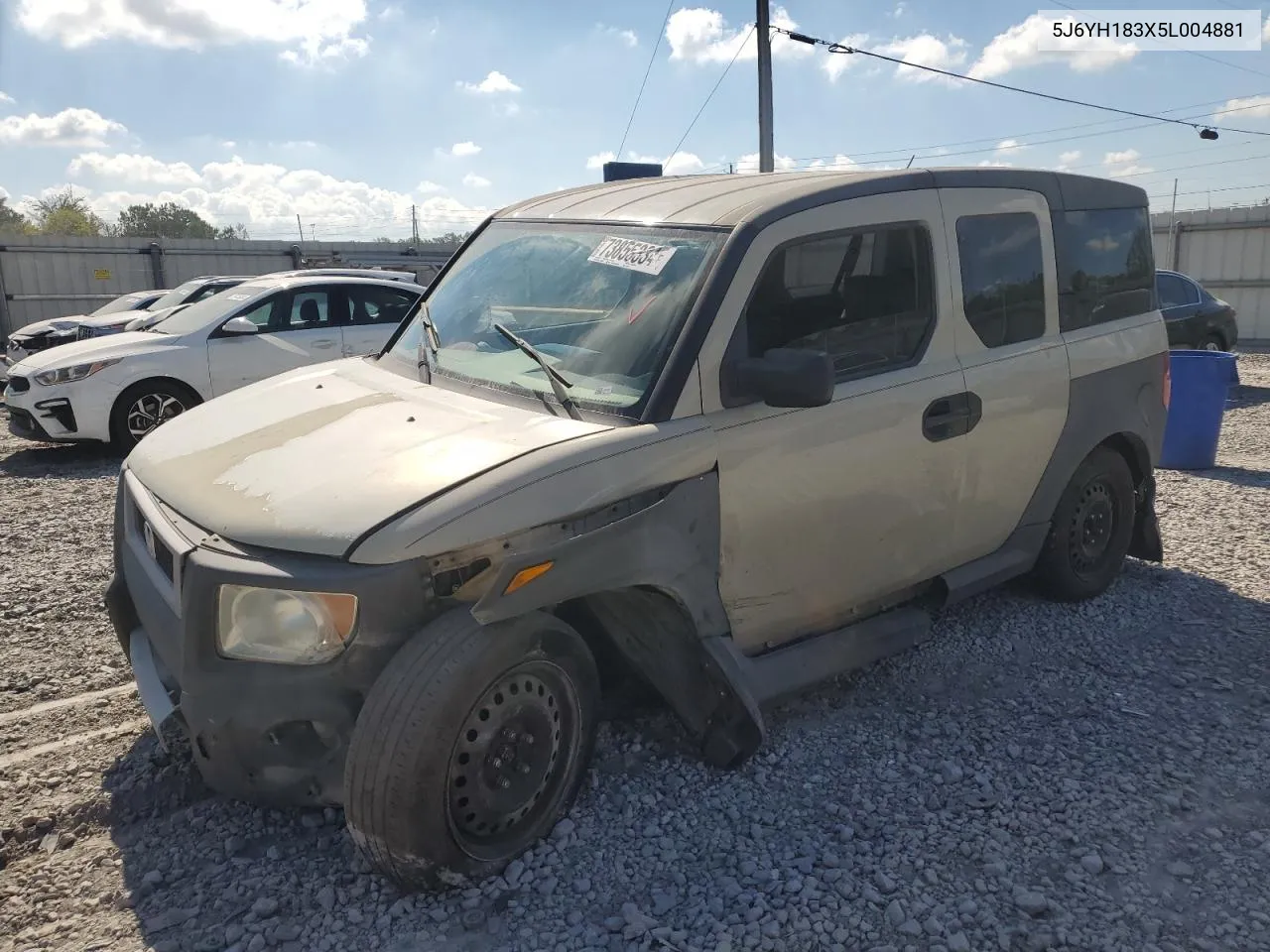 2005 Honda Element Lx VIN: 5J6YH183X5L004881 Lot: 73855334