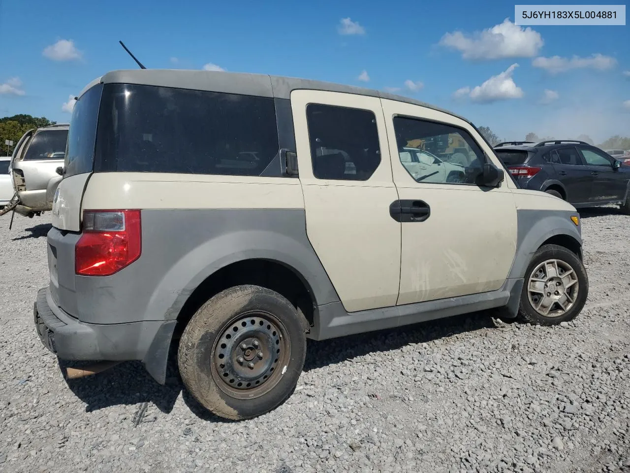 2005 Honda Element Lx VIN: 5J6YH183X5L004881 Lot: 73855334