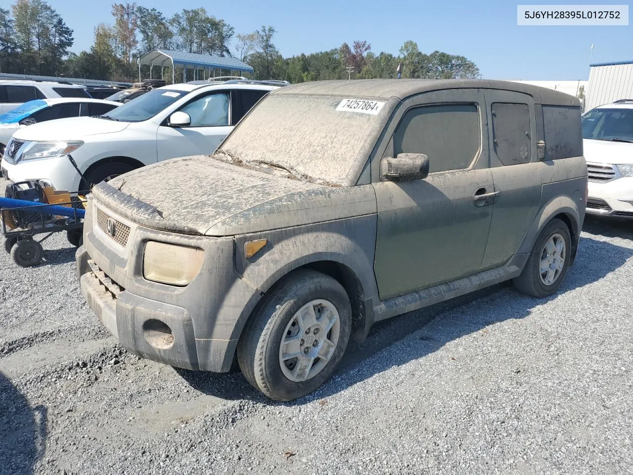 2005 Honda Element Lx VIN: 5J6YH28395L012752 Lot: 74257864