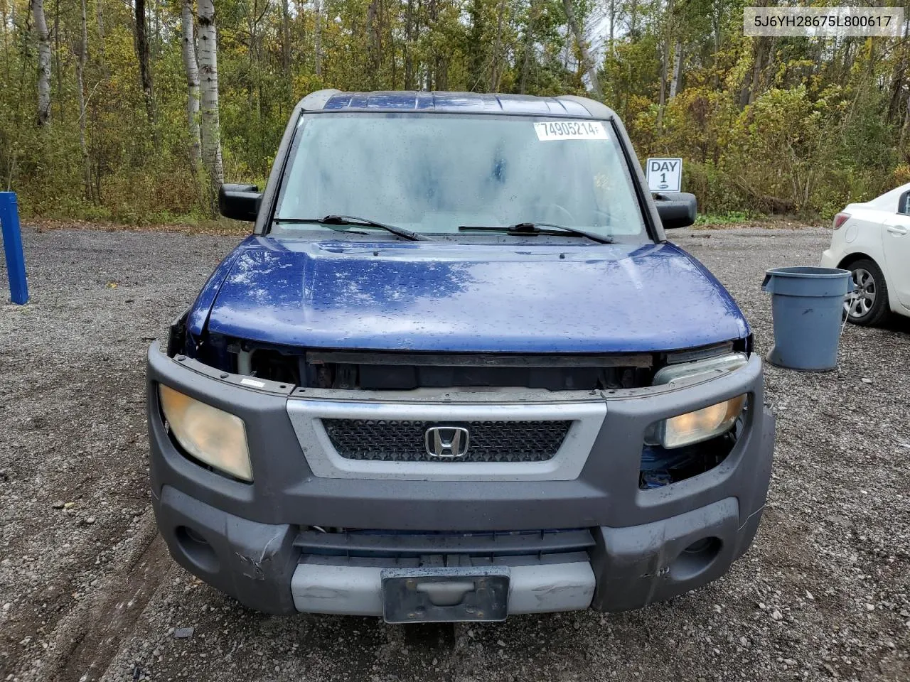 2005 Honda Element Ex VIN: 5J6YH28675L800617 Lot: 74905214