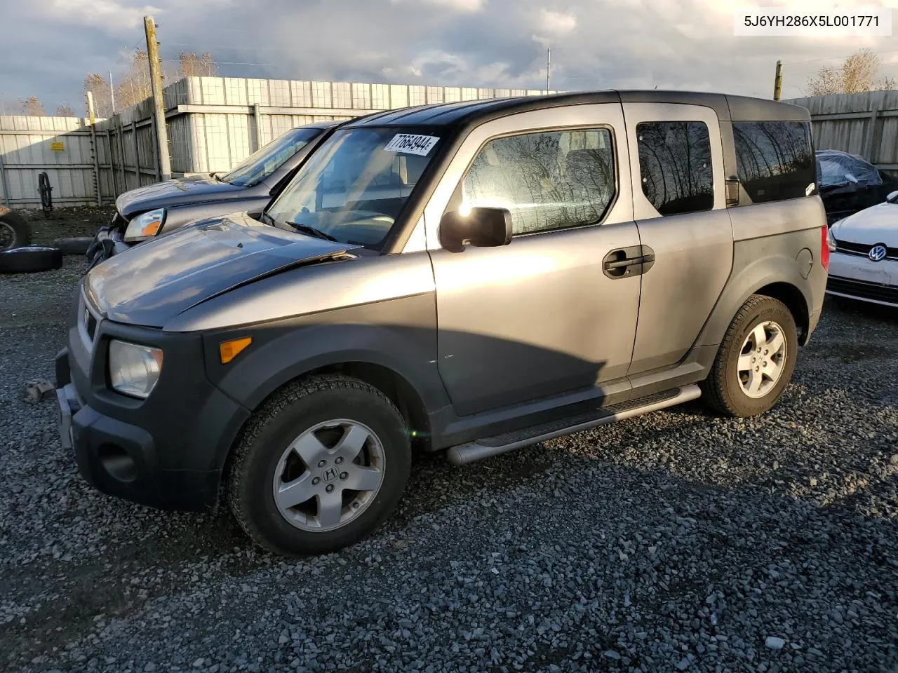 2005 Honda Element Ex VIN: 5J6YH286X5L001771 Lot: 77664944