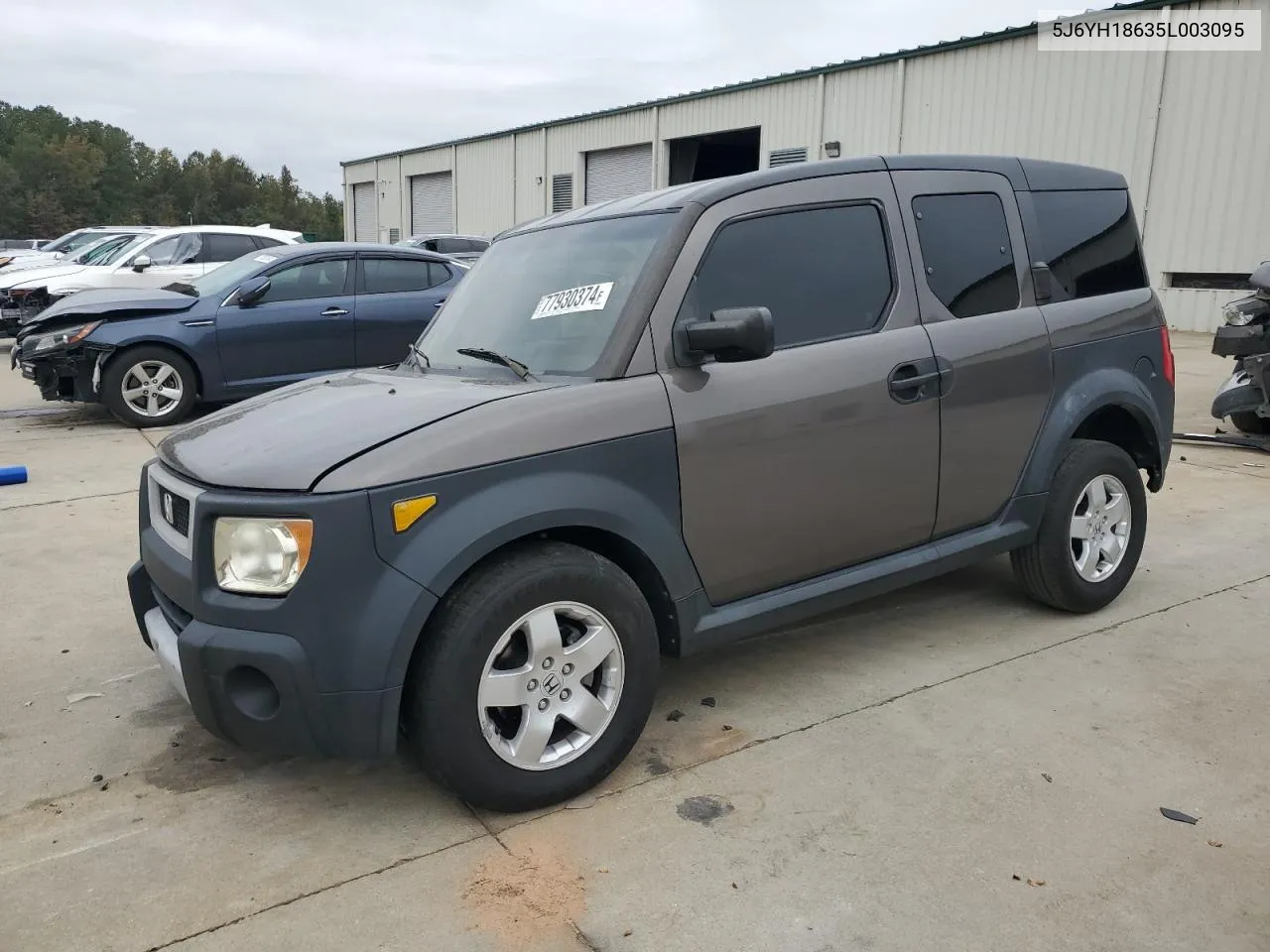 2005 Honda Element Ex VIN: 5J6YH18635L003095 Lot: 77930374