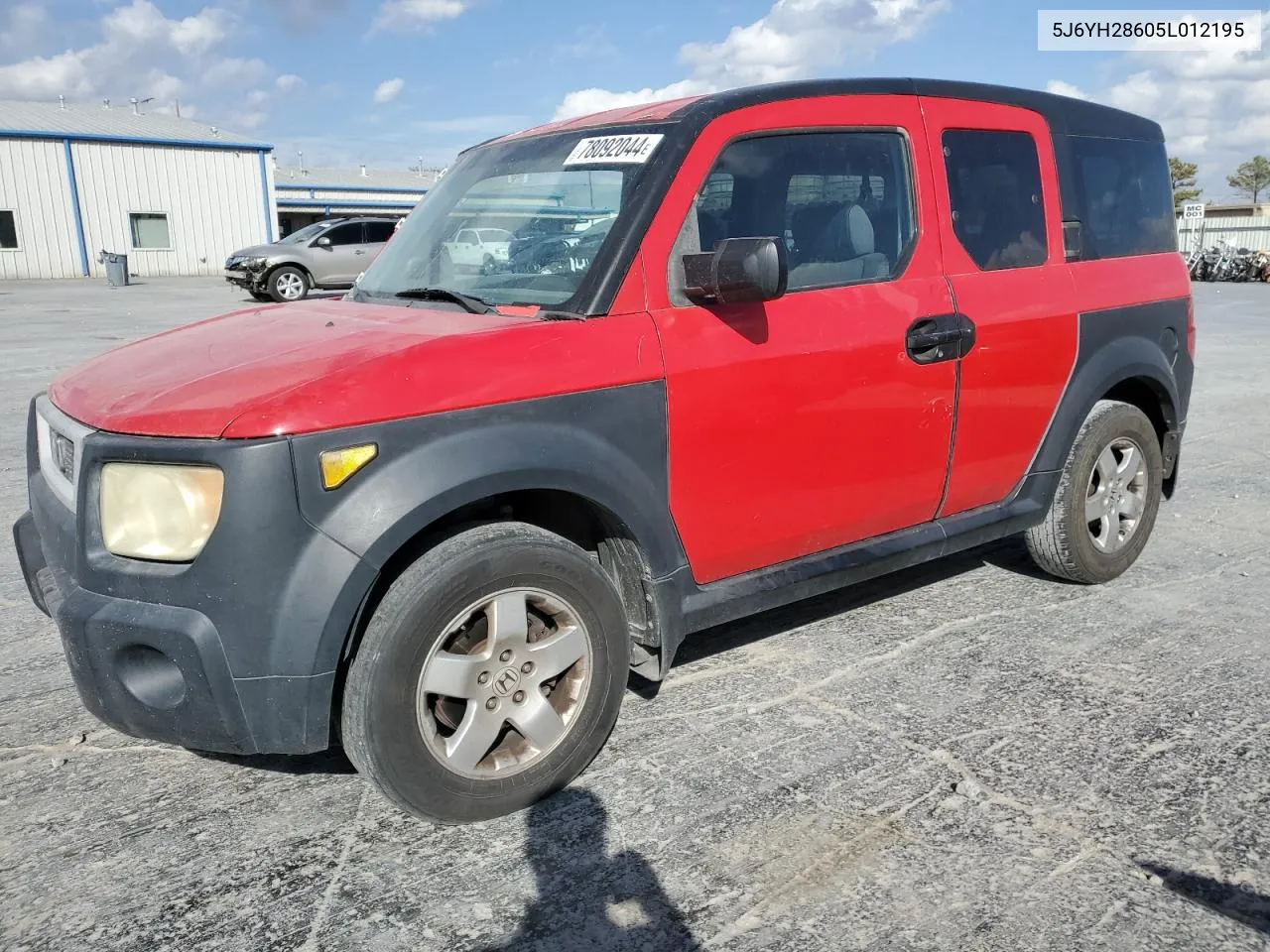 2005 Honda Element Ex VIN: 5J6YH28605L012195 Lot: 78092044