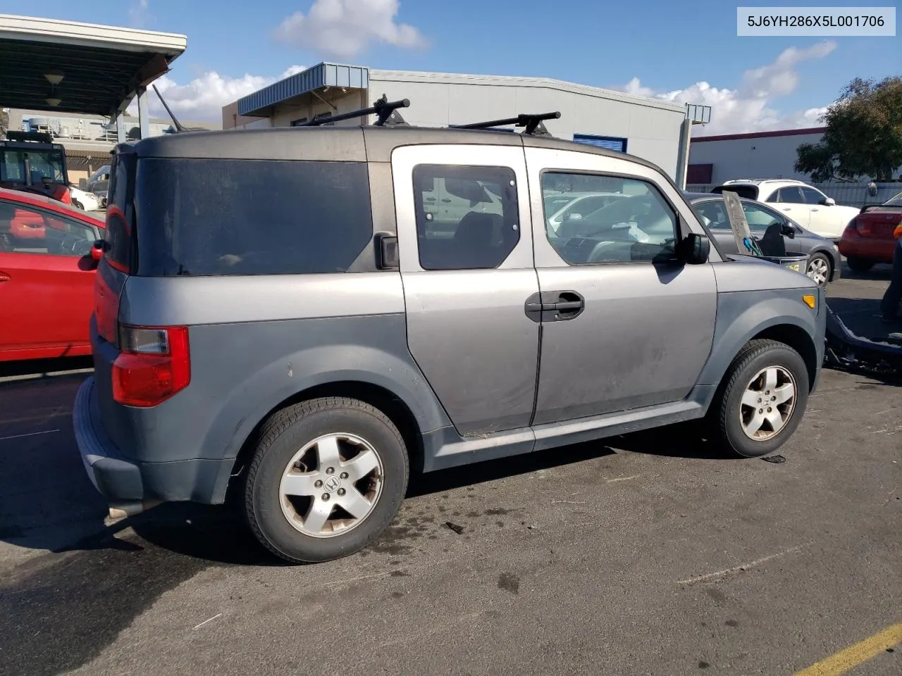 2005 Honda Element Ex VIN: 5J6YH286X5L001706 Lot: 78502394