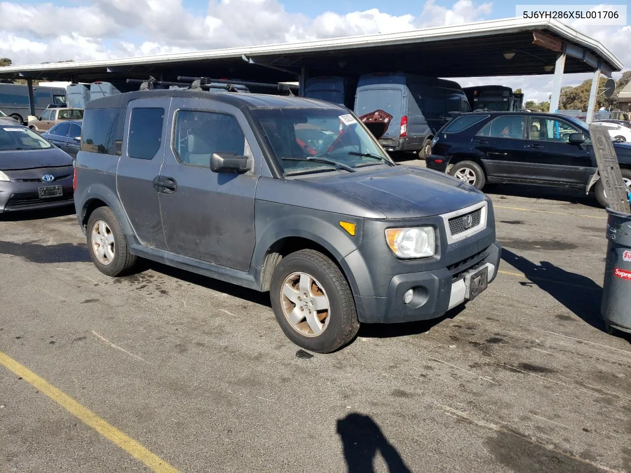 2005 Honda Element Ex VIN: 5J6YH286X5L001706 Lot: 78502394