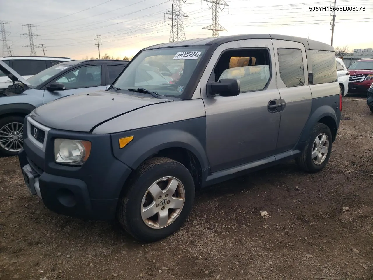 2005 Honda Element Ex VIN: 5J6YH18665L008078 Lot: 80302024