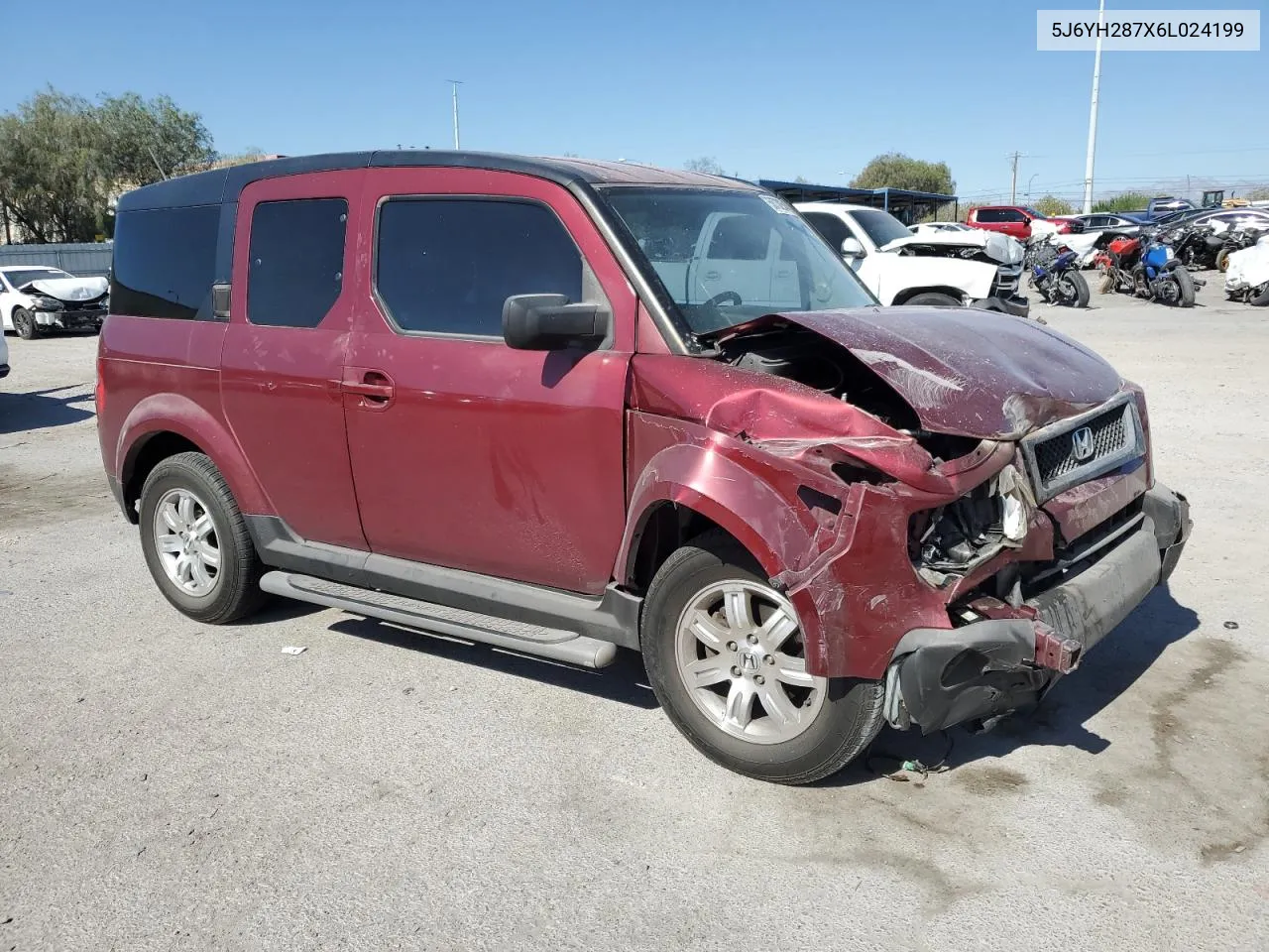 2006 Honda Element Ex VIN: 5J6YH287X6L024199 Lot: 58738254