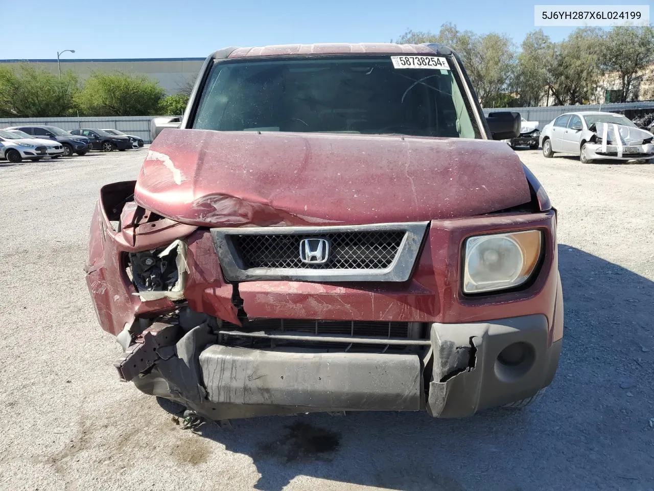 2006 Honda Element Ex VIN: 5J6YH287X6L024199 Lot: 58738254