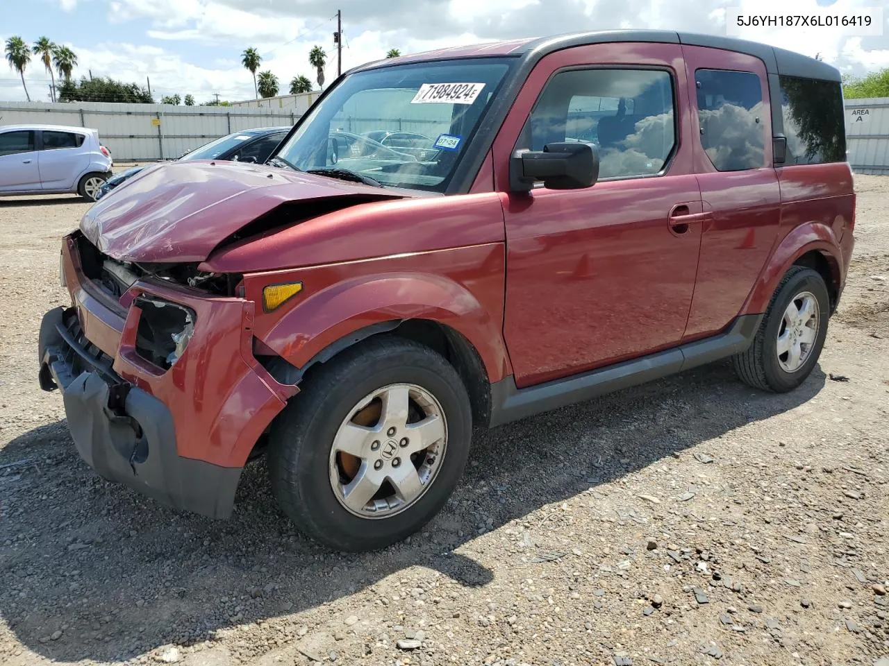 2006 Honda Element Ex VIN: 5J6YH187X6L016419 Lot: 71984924