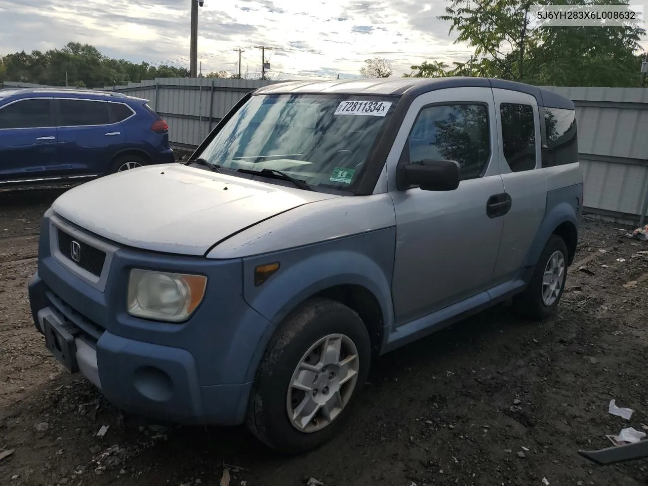 2006 Honda Element Lx VIN: 5J6YH283X6L008632 Lot: 72811334