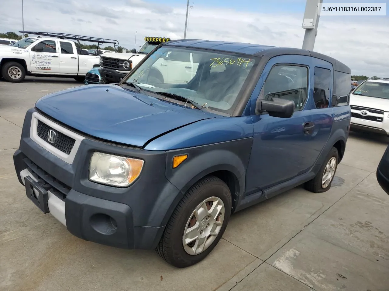 2006 Honda Element Lx VIN: 5J6YH18316L002387 Lot: 73656914